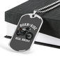Real Bikers Biker Necklace Stainless Steel or 18k Gold Dog Tag 24"-Express Your Love Gifts