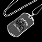 Real Bikers Biker Necklace Stainless Steel or 18k Gold Dog Tag 24"-Express Your Love Gifts