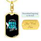 Real Cool Dad Looks Like Swivel Keychain Dog Tag Stainless Steel or 18k Gold-Express Your Love Gifts