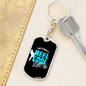 Real Cool Dad Looks Like Swivel Keychain Dog Tag Stainless Steel or 18k Gold-Express Your Love Gifts