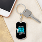 Real Cool Dad Looks Like Swivel Keychain Dog Tag Stainless Steel or 18k Gold-Express Your Love Gifts