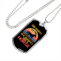 Real Grandpa's Ride a Horse Horse Necklace Stainless Steel or 18k Gold Dog Tag 24" Chain-Express Your Love Gifts