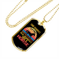 Real Grandpa's Ride a Horse Horse Necklace Stainless Steel or 18k Gold Dog Tag 24" Chain-Express Your Love Gifts