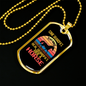 Real Grandpa's Ride a Horse Horse Necklace Stainless Steel or 18k Gold Dog Tag 24" Chain-Express Your Love Gifts