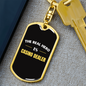 Real Hero Gambler Keychain Stainless Steel or 18k Gold Dog Tag Keyring-Express Your Love Gifts