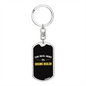 Real Hero Gambler Keychain Stainless Steel or 18k Gold Dog Tag Keyring-Express Your Love Gifts