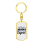 Real Heroes Don'T Wear Capes Keychain Stainless Steel or 18k Gold Dog Tag Keyring-Express Your Love Gifts