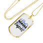 Real Heroes Don'T Wear Capes Necklace Stainless Steel or 18k Gold Dog Tag 24"-Express Your Love Gifts