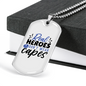 Real Heroes Don'T Wear Capes Necklace Stainless Steel or 18k Gold Dog Tag 24"-Express Your Love Gifts