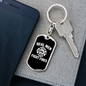 Real Men Fight Fires Firefighter Keychain Stainless Steel or 18k Gold Dog Tag Keyring-Express Your Love Gifts