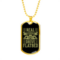 Real Truckers Drive Flatbed Dog Tag Stainless Steel or 18k Gold 24" Chain-Express Your Love Gifts
