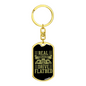 Real Truckers Drive Flatbed Swivel Keychain Dog Tag Stainless Steel or 18k Gold-Express Your Love Gifts