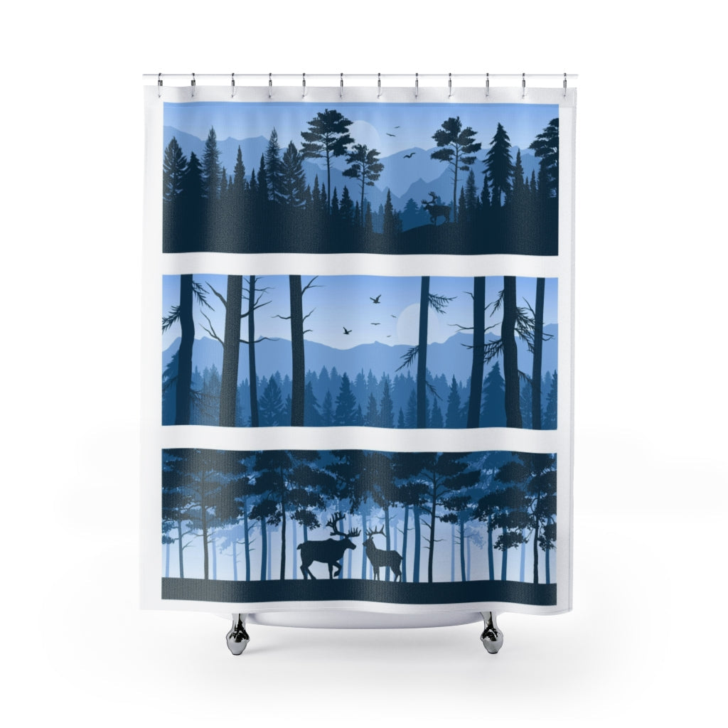 Realistic Forest Landscape Stylish Design 71" x 74" Elegant Waterproof Shower Curtain for a Spa-like Bathroom Paradise Exceptional Craftsmanship-Express Your Love Gifts