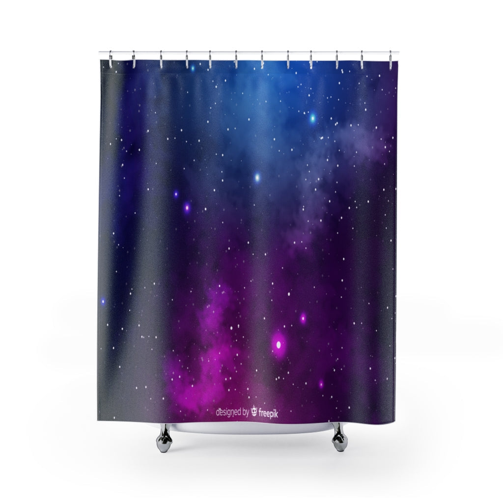 Realistic Galaxy Background Stylish Design 71" x 74" Elegant Waterproof Shower Curtain for a Spa-like Bathroom Paradise Exceptional Craftsmanship-Express Your Love Gifts