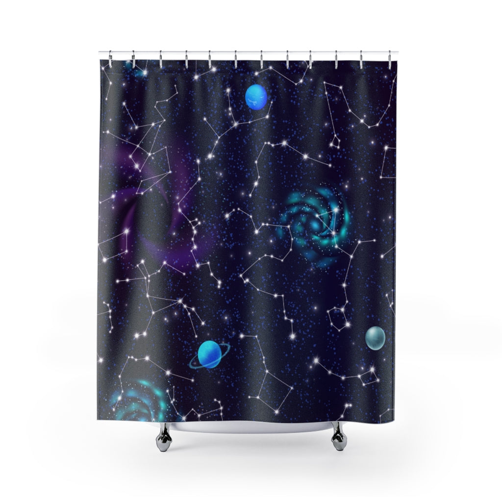 Realistic Night Sky Stylish Design 71" x 74" Elegant Waterproof Shower Curtain for a Spa-like Bathroom Paradise Exceptional Craftsmanship-Express Your Love Gifts