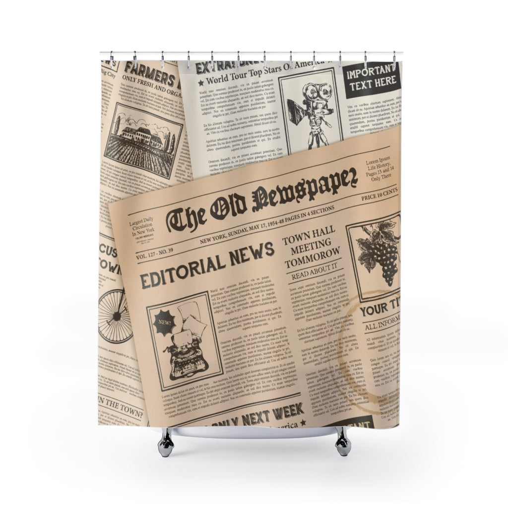 Realistic Vintage Papers Stylish Design 71" x 74" Elegant Waterproof Shower Curtain for a Spa-like Bathroom Paradise Exceptional Craftsmanship-Express Your Love Gifts