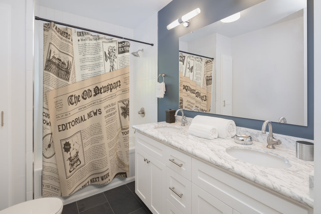 Realistic Vintage Papers Stylish Design 71" x 74" Elegant Waterproof Shower Curtain for a Spa-like Bathroom Paradise Exceptional Craftsmanship-Express Your Love Gifts