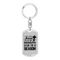 Reason For The Season Keychain Stainless Steel or 18k Gold Dog Tag Keyring-Express Your Love Gifts
