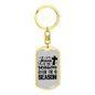Reason For The Season Keychain Stainless Steel or 18k Gold Dog Tag Keyring-Express Your Love Gifts