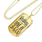 Reckless Love Of God Necklace Stainless Steel or 18k Gold Dog Tag 24" Chain-Express Your Love Gifts