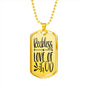 Reckless Love Of God Necklace Stainless Steel or 18k Gold Dog Tag 24" Chain-Express Your Love Gifts