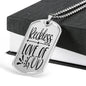 Reckless Love Of God Necklace Stainless Steel or 18k Gold Dog Tag 24" Chain-Express Your Love Gifts