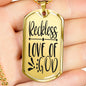 Reckless Love Of God Necklace Stainless Steel or 18k Gold Dog Tag 24" Chain-Express Your Love Gifts