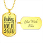 Reckless Love Of God Necklace Stainless Steel or 18k Gold Dog Tag 24" Chain-Express Your Love Gifts