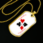 Red Joker Gambler Necklace Stainless Steel or 18k Gold Dog Tag 24" Chain-Express Your Love Gifts