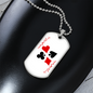 Red Joker Gambler Necklace Stainless Steel or 18k Gold Dog Tag 24" Chain-Express Your Love Gifts