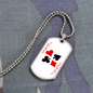 Red Joker Gambler Necklace Stainless Steel or 18k Gold Dog Tag 24" Chain-Express Your Love Gifts