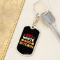 Red White and Bitcoin Crypto Keychain Stainless Steel or 18k Gold Dog Tag Keyring-Express Your Love Gifts