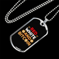 Red White and Bitcoin Crypto Necklace Stainless Steel or 18k Gold Dog Tag 24" Chain-Express Your Love Gifts