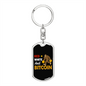 Red White and Bitcoin Gorilla Crypto Keychain Stainless Steel or 18k Gold Dog Tag Keyring-Express Your Love Gifts