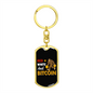 Red White and Bitcoin Gorilla Crypto Keychain Stainless Steel or 18k Gold Dog Tag Keyring-Express Your Love Gifts