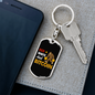 Red White and Bitcoin Gorilla Crypto Keychain Stainless Steel or 18k Gold Dog Tag Keyring-Express Your Love Gifts