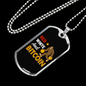 Red White and Bitcoin Gorilla Crypto Necklace Stainless Steel or 18k Gold Dog Tag 24" Chain-Express Your Love Gifts