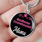 Redbone Coonhound Mama Necklace Circle Pendant Stainless Steel or 18k Gold 18-22" Dog Mom Pendant-Express Your Love Gifts