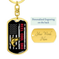 Reel Cool Dad Fish & Flag Fishing Keychain Stainless Steel or 18k Gold Dog Tag Keyring-Express Your Love Gifts