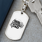 Reel Cool Dad Fish & Rod Fishing Keychain Stainless Steel or 18k Gold Dog Tag Keyring-Express Your Love Gifts