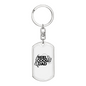 Reel Cool Dad Fish & Rod Fishing Keychain Stainless Steel or 18k Gold Dog Tag Keyring-Express Your Love Gifts