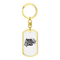 Reel Cool Dad Fish & Rod Fishing Keychain Stainless Steel or 18k Gold Dog Tag Keyring-Express Your Love Gifts
