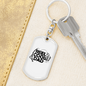 Reel Cool Dad Fish & Rod Fishing Keychain Stainless Steel or 18k Gold Dog Tag Keyring-Express Your Love Gifts