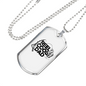 Reel Cool Dad Fish & Rod Fishing Necklace Stainless Steel or 18k Gold Dog Tag 24" Chain-Express Your Love Gifts