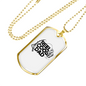 Reel Cool Dad Fish & Rod Fishing Necklace Stainless Steel or 18k Gold Dog Tag 24" Chain-Express Your Love Gifts