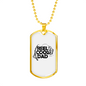 Reel Cool Dad Fish & Rod Fishing Necklace Stainless Steel or 18k Gold Dog Tag 24" Chain-Express Your Love Gifts