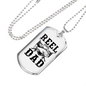 Reel Cool Dad Fish Fishing Necklace Stainless Steel or 18k Gold Dog Tag 24" Chain-Express Your Love Gifts