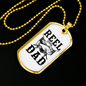 Reel Cool Dad Fish Fishing Necklace Stainless Steel or 18k Gold Dog Tag 24" Chain-Express Your Love Gifts