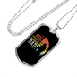 Reel Cool Dad Fishing Dad Necklace Stainless Steel or 18k Gold Dog Tag 24" Chain-Express Your Love Gifts