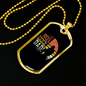 Reel Cool Dad Fishing Dad Necklace Stainless Steel or 18k Gold Dog Tag 24" Chain-Express Your Love Gifts